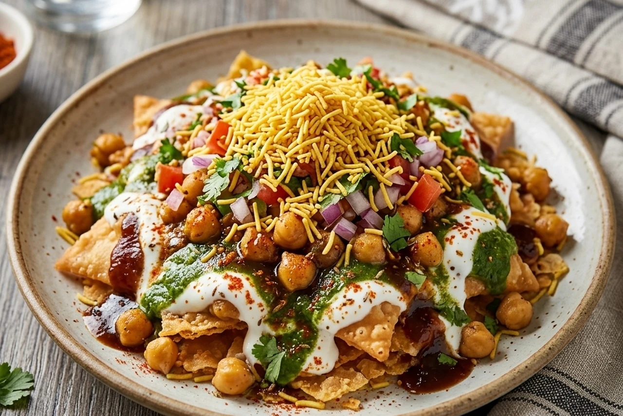 Samosa Chaat at Social Cafe By Party Platter in Edmonton, AB